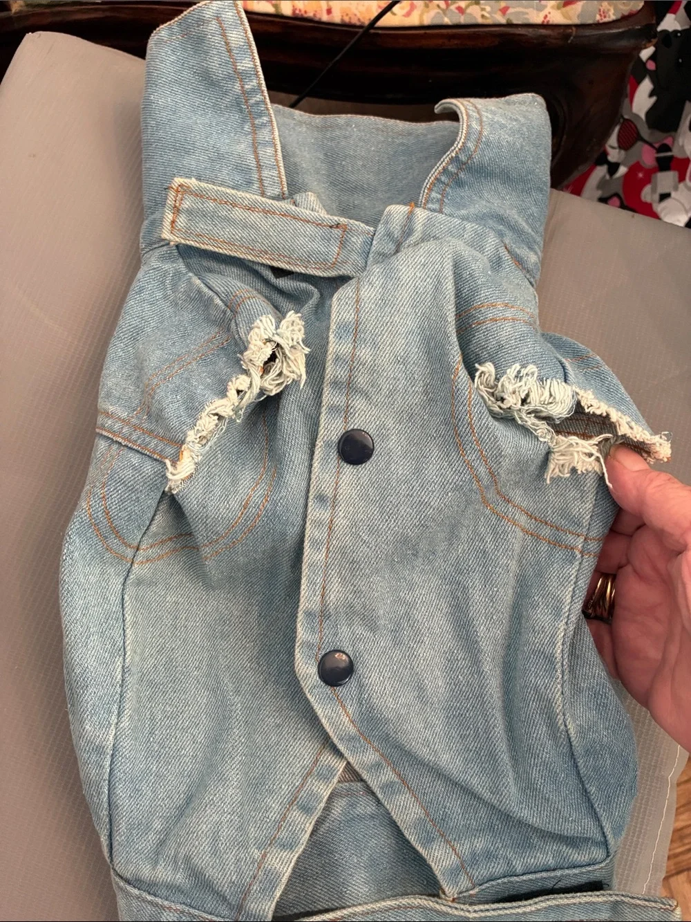 Dogs Light Blue Denim leisure jacket with Wing Patch